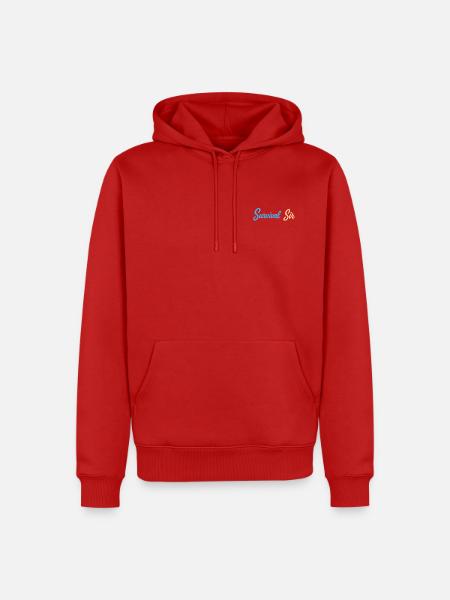 Survival Sir Typografie - Männer Premium Bio Hoodie - Rot