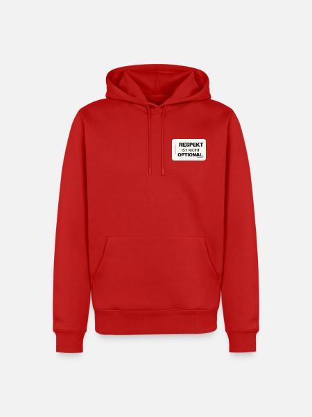 Respekt ist nicht optional - Männer Premium Bio Hoodie - Rot