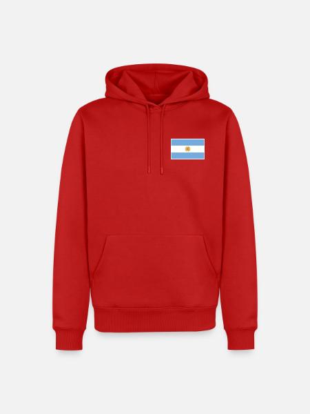 Argentina Flag Classic Frame - Männer Premium Bio Hoodie - Rot