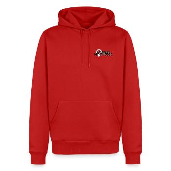 My body, my choice (BW) - Männer Premium Bio Hoodie - Rot - Vorne - Nico (187cm)