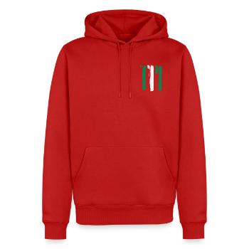 Nigeria Flagge - Männer Premium Bio Hoodie - Rot - Vorne - Nico (187cm)