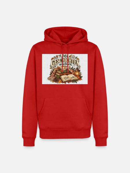 Mit Geschichten wachsen - Männer Premium Bio Hoodie - Rot