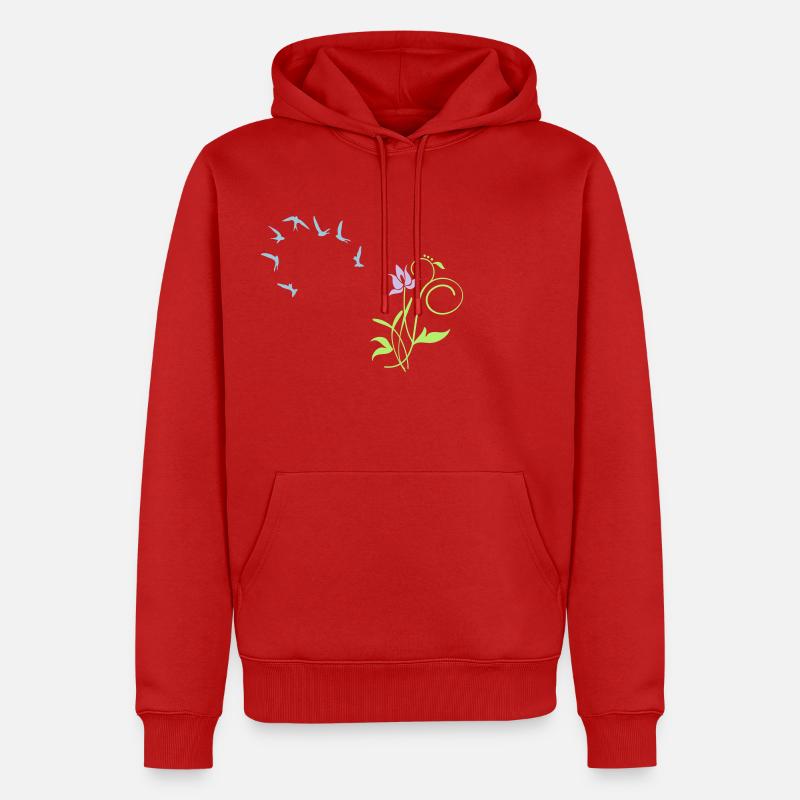 Orchidee / orchid (2c) - Sweat à capuche Premium bio Homme - rouge