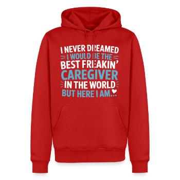 Meilleure infirmière au monde Design - Sweat à capuche Premium bio Homme - rouge - Devant - Nico (187cm)