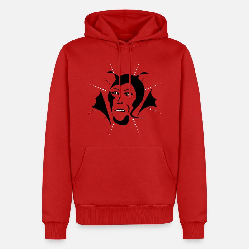 Diable / Teufel - Sweat à capuche Premium bio Homme - rouge