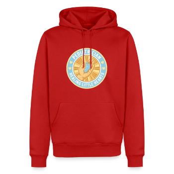 Kinderarzt Heilung Kleine Herzen Abzeichen Geschenk - Männer Premium Bio Hoodie - Rot - Vorne - Nico (187cm)