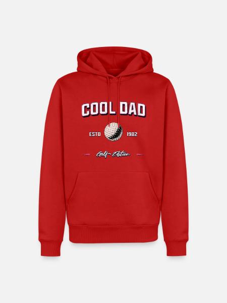 Cool Dad 1982 Golf Papa Geburtstag Geschenk - Männer Premium Bio Hoodie - Rot