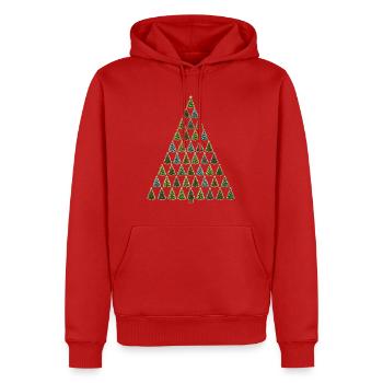 Weihnachtsbaum - Männer Premium Bio Hoodie - Rot - Vorne - Nico (187cm)