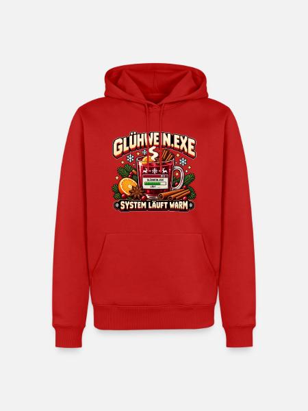 Glühwein.exe – System läuft warm - Männer Premium Bio Hoodie - Rot