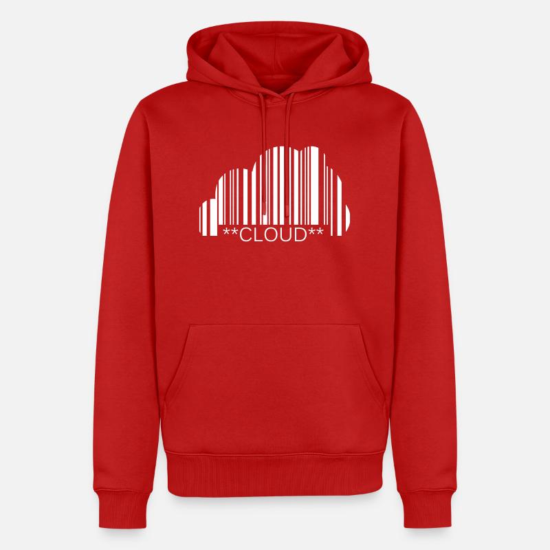 VapeCode Cloud - Männer Premium Bio Hoodie - Rot