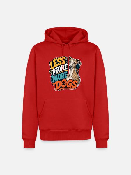 Whippet - Männer Premium Bio Hoodie - Rot