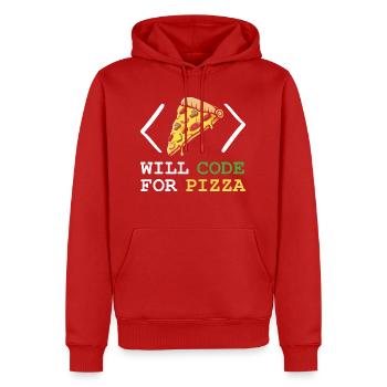 Programmierer Coder Software Entwickler - Männer Premium Bio Hoodie - Rot - Vorne - Nico (187cm)