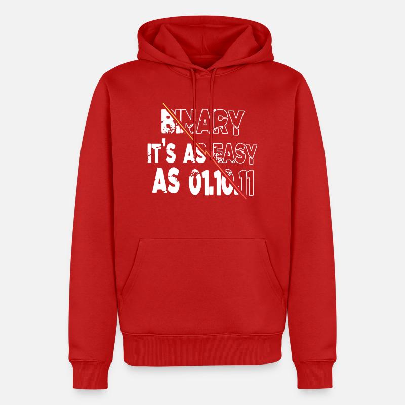 Analyst Hacking Codes Computer Freak - Men’s Premium Organic Hoodie - red