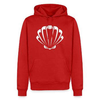 coquille - Sweat à capuche Premium bio Homme - rouge - Devant - Nico (187cm)