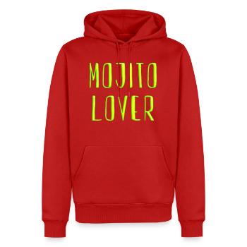 Amateur de mojito - Sweat à capuche Premium bio Homme - rouge - Devant - Nico (187cm)
