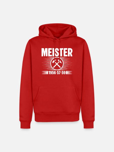 Erzgebirge Meister - Männer Premium Bio Hoodie - Rot