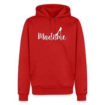 Madame high heel white - Men’s Premium Organic Hoodie - red - Front - Nico (187cm)