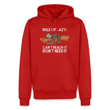 Sloth Lazy Cute Sloth Gift - Men’s Premium Organic Hoodie - red - Front - Nico (187cm)