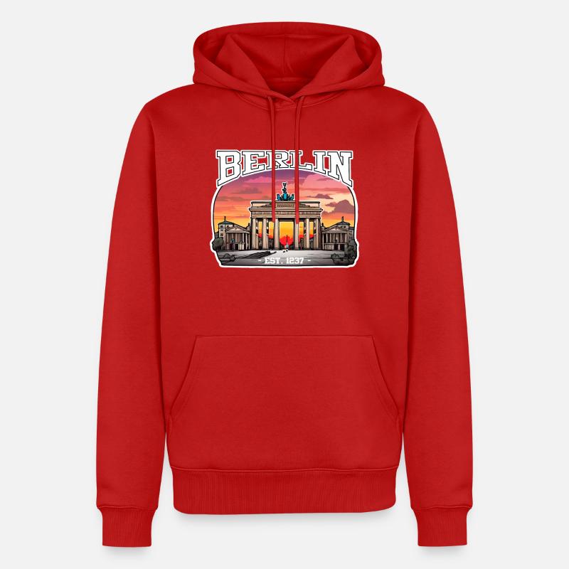 Berlin seit 1237 (2) - Männer Premium Bio Hoodie - Rot