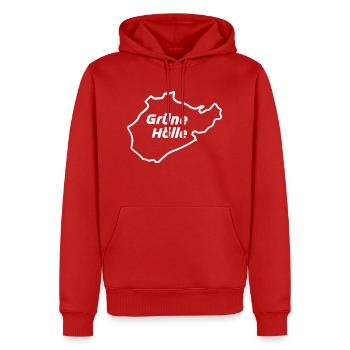 Enfer vert - Sweat à capuche Premium bio Homme - rouge - Devant - Nico (187cm)