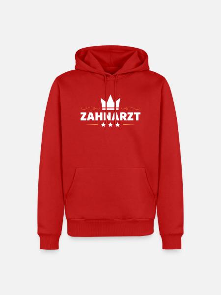 Zahnarzt Beruf - Männer Premium Bio Hoodie - Rot