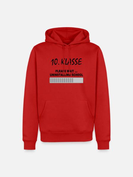 10. Klasse Abschluss Schule Lustiges Geschenk - Männer Premium Bio Hoodie - Rot