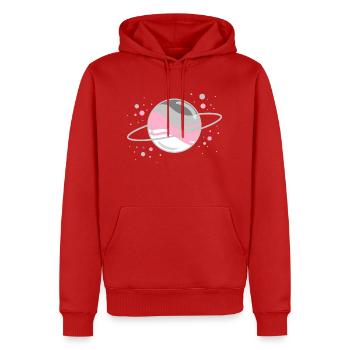 Demigirl Planète Spatiale Demigirl Pride - Sweat à capuche Premium bio Homme - rouge - Devant - Nico (187cm)