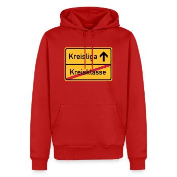 ortsschild_kreisklasse_f3 - Sweat à capuche Premium bio Homme - rouge - Devant - Nico (187cm)