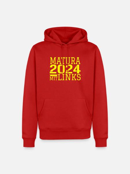 Matura Sprüche - Männer Premium Bio Hoodie - Rot