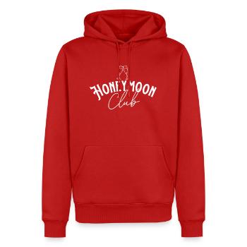 Honeymoon Club - Hochzeit Braut Bräutigam Spaß - Männer Premium Bio Hoodie - Rot - Vorne - Nico (187cm)