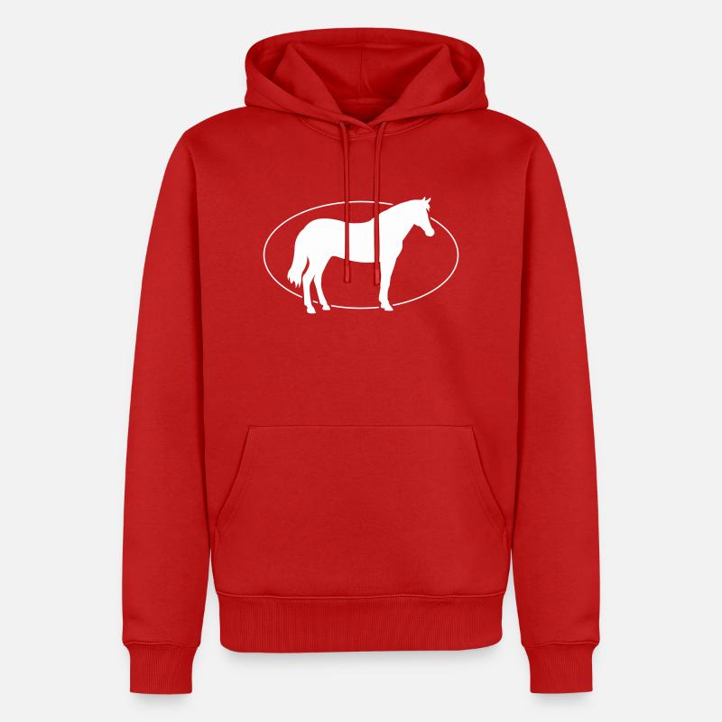 Pferd Cheval - Sweat à capuche Premium bio Homme - rouge
