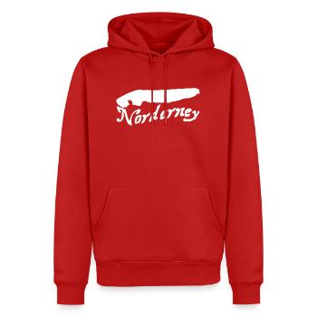 Norderney Tattoo - Männer Premium Bio Hoodie - Rot - Vorne - Nico (187cm)