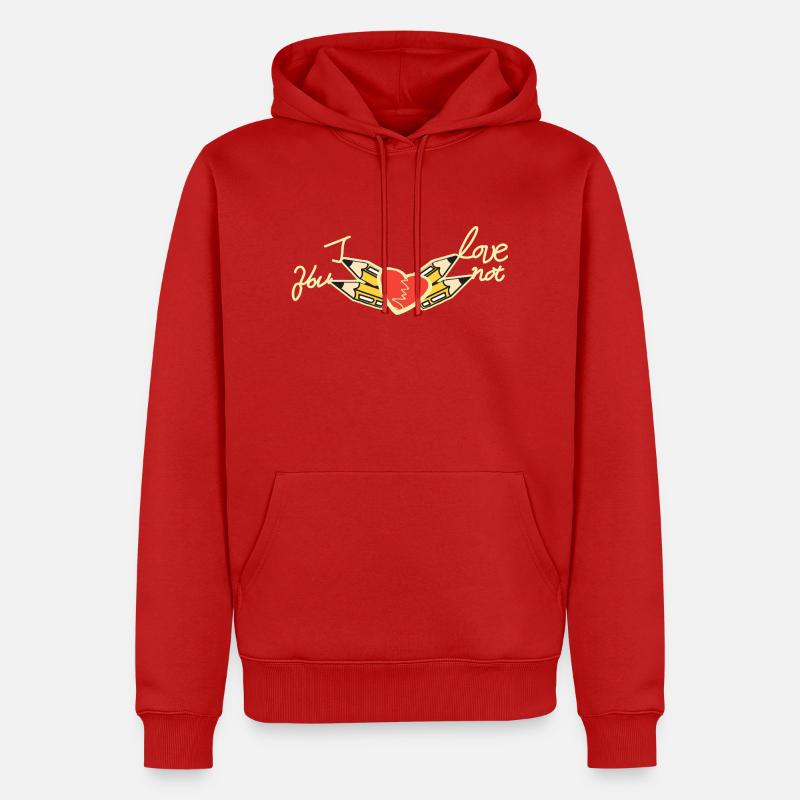 Je ne t’aime pas - Sweat à capuche Premium bio Homme - rouge