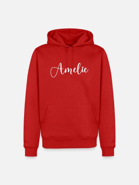 amelie name - Männer Premium Bio Hoodie - Rot
