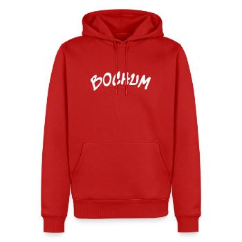 Bochum - Deutschland - Germany - Ruhrpott - Männer Premium Bio Hoodie - Rot - Vorne - Nico (187cm)