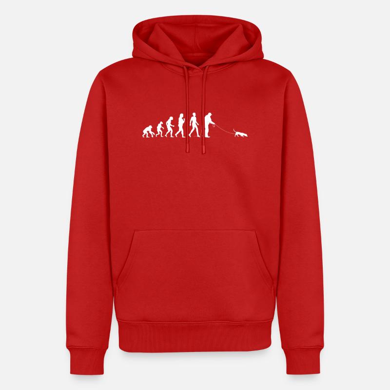 Evolution Mantrailing - Männer Premium Bio Hoodie - Rot