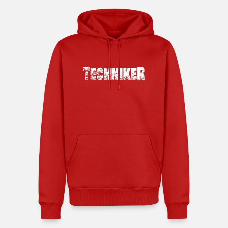 Berufung als Techniker - Männer Premium Bio Hoodie - Rot