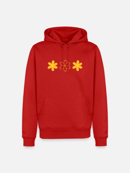 flower - Men’s Premium Organic Hoodie - red