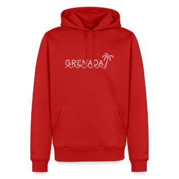 Grenada - Men’s Premium Organic Hoodie - red - Front - Nico (187cm)