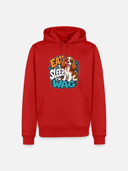 Kavallerier King Charles Spaniel - Männer Premium Bio Hoodie - Rot