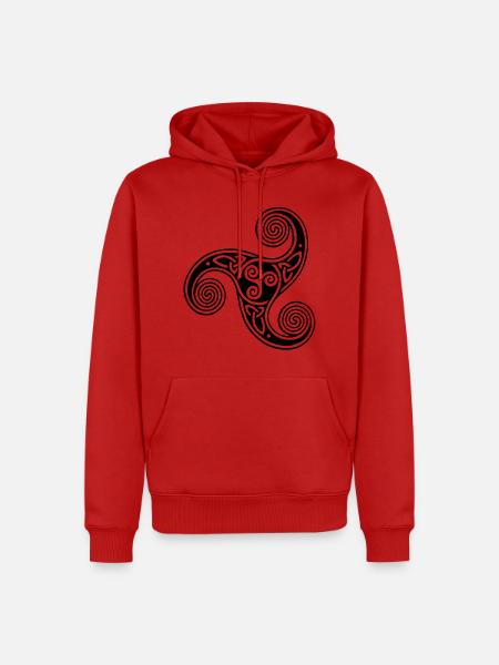 Keltisches Stammessymbol (Schwarz) - Männer Premium Bio Hoodie - Rot