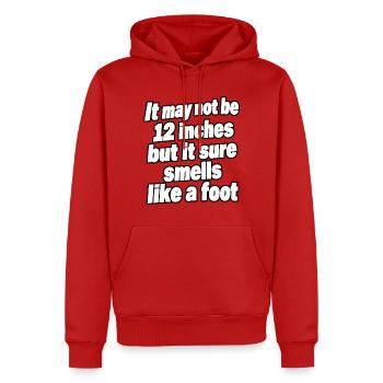Es ist vielleicht nicht 12 Zoll – lustiges Zitat aus Erwachsenenhumor - Männer Premium Bio Hoodie - Rot - Vorne - Nico (187cm)