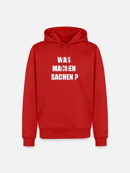 was machen sachen - Männer Premium Bio Hoodie - Rot