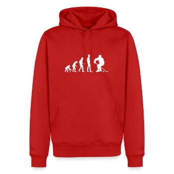 Evolution Eishockey, Icehockey weiß - Männer Premium Bio Hoodie - Rot - Vorne - Nico (187cm)