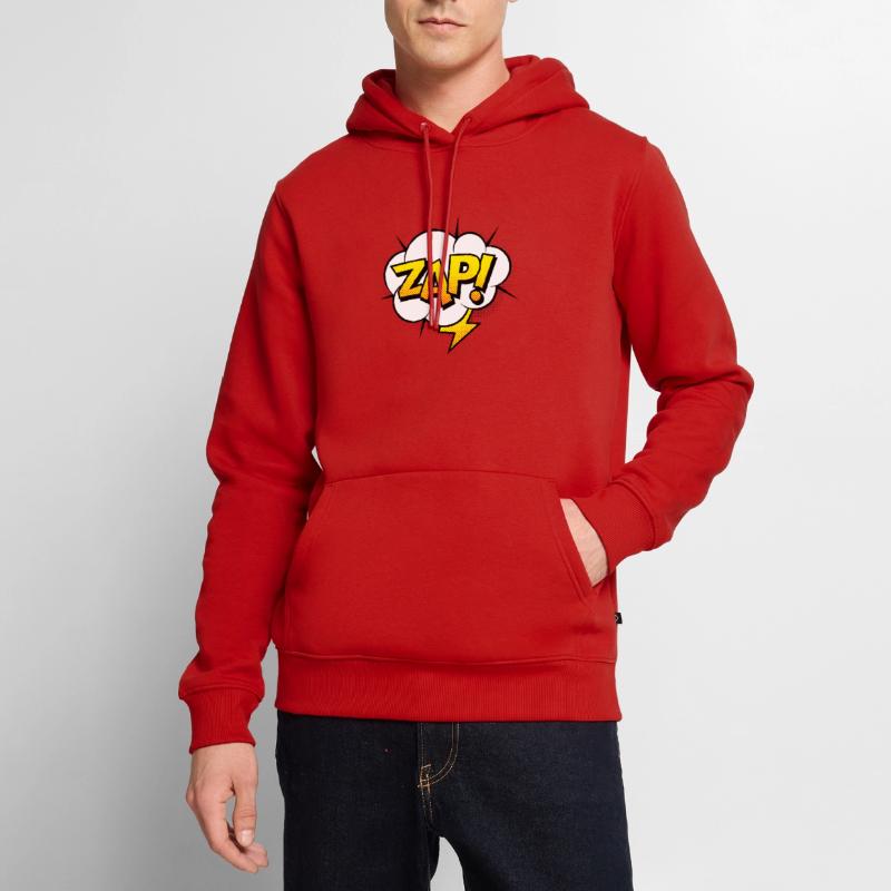 Comic Comicstyle Comic-Strips Superheld Blitz Männer Premium Bio Hoodie