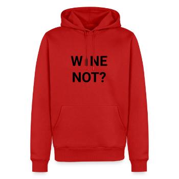 Wine Not - Men’s Premium Organic Hoodie - red - Front - Nico (187cm)