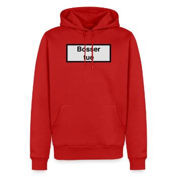 Bosser tue :) - Sweat à capuche Premium bio Homme - rouge - Devant - Nico (187cm)