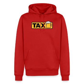 Taxi bière - Sweat à capuche Premium bio Homme - rouge - Devant - Nico (187cm)