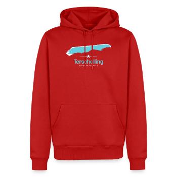 Terschelling | Design map - Men’s Premium Organic Hoodie - red - Front - Nico (187cm)