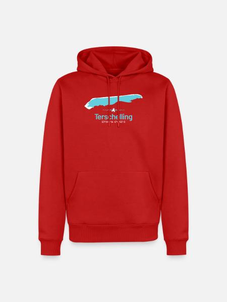 Terschelling | Design map - Men’s Premium Organic Hoodie - red